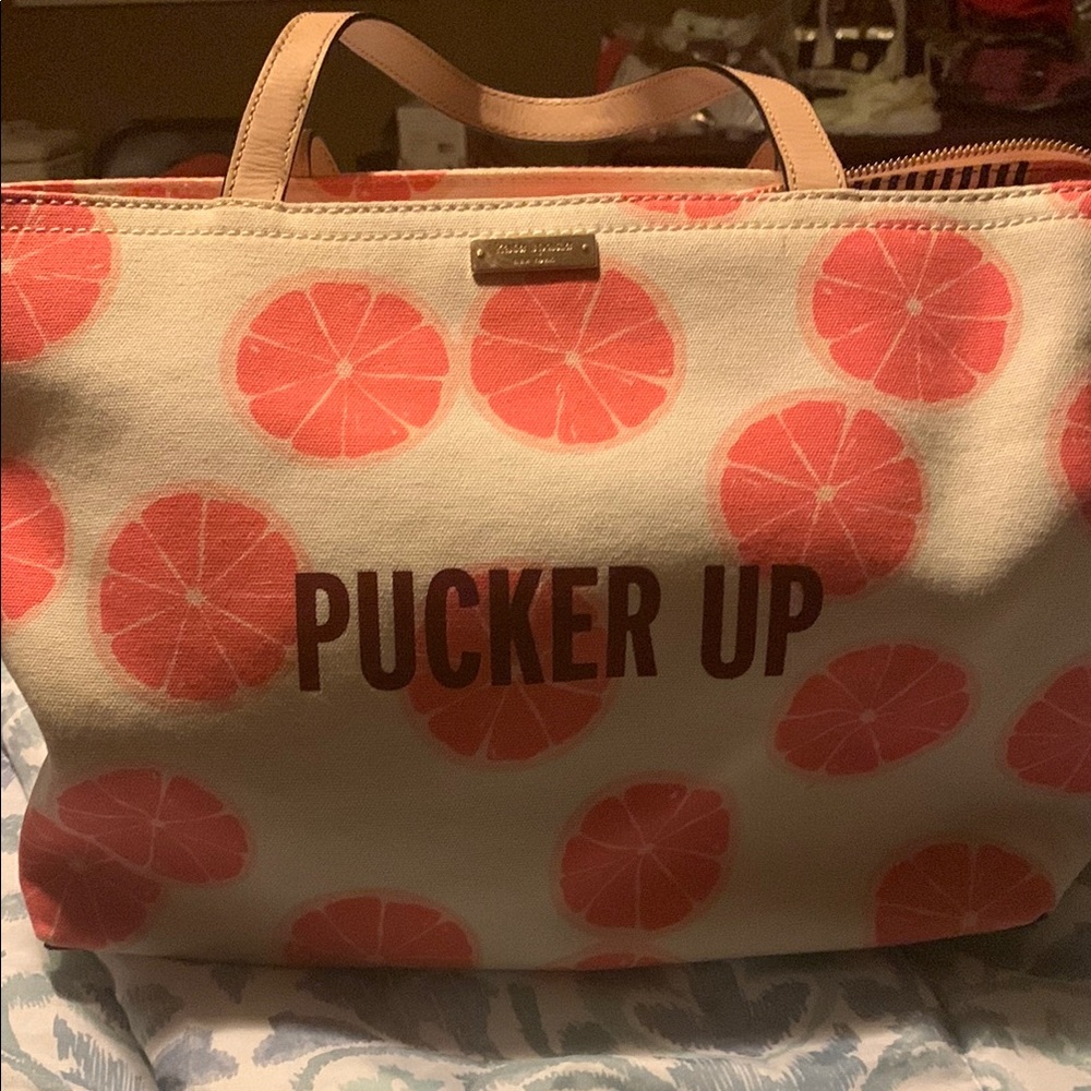 Kate Spade Pink and Cream Citrus Tote